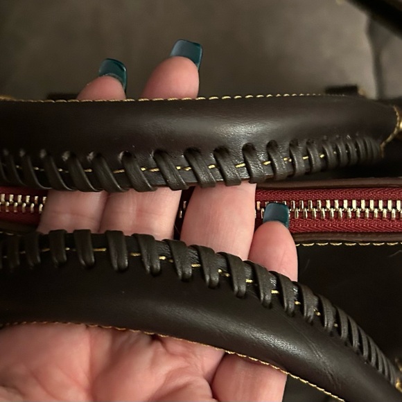 Dooney and Bourke Florentine Large Satchel in Brown Tmoro - Picture 4 of 6